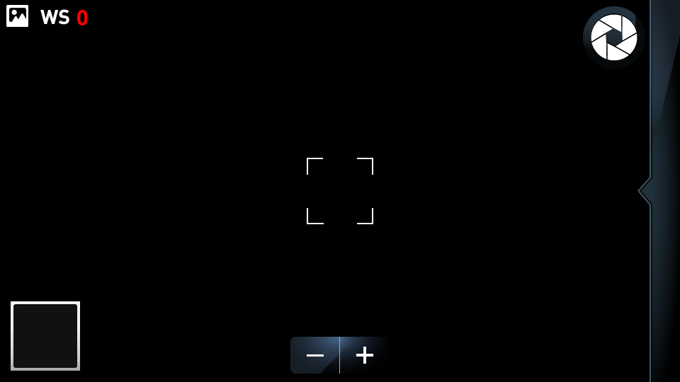 A screenshot of the broken viewfinder